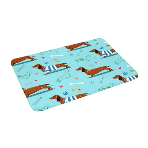 Juxweku Badematte Dackel Tierbluse Knochen Weich Badteppich Badezimmerteppich Duschvorleger für Badezimmer Deko,40 x 60 cm Juxweku Badematte Dackel Tierbluse Knochen Weich Badteppich Badezimmerteppich Duschvorleger für Badezimmer Deko,40 x 60 cm von Juxweku