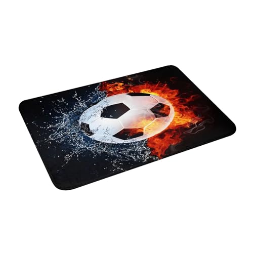 Juxweku Badematte Football Fußball Ball Feuer Wasser Weich Badteppich Badezimmerteppich Duschvorleger für Badezimmer Deko,40 x 60 cm Juxweku Badematte Football Fußball Ball Feuer Wasser Weich Badteppich Badezimmerteppich Duschvorleger für Badezimmer Deko,40 x 60 cm von Juxweku