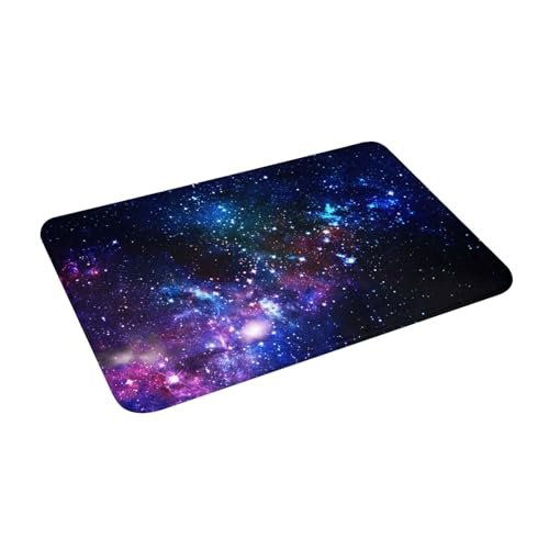Juxweku Badematte Galaxie Sternenfeld Weltraum Weich Badteppich Badezimmerteppich Duschvorleger für Badezimmer Deko,40 x 60 cm von Juxweku
