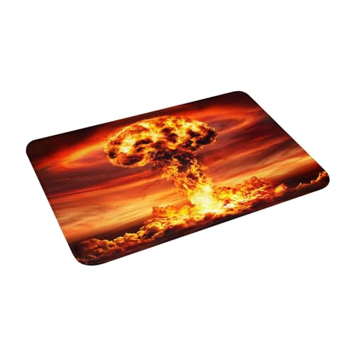 Juxweku Badematte Nuklearer Atompilz Weich Badteppich Badezimmerteppich Duschvorleger für Badezimmer Deko,40 x 60 cm von Juxweku