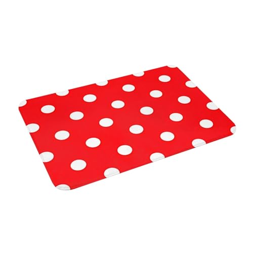 Juxweku Badematte Rote Tupfen Weich Badteppich Badezimmerteppich Duschvorleger für Badezimmer Deko,40 x 60 cm Juxweku Badematte Rote Tupfen Weich Badteppich Badezimmerteppich Duschvorleger für Badezimmer Deko,40 x 60 cm von Juxweku