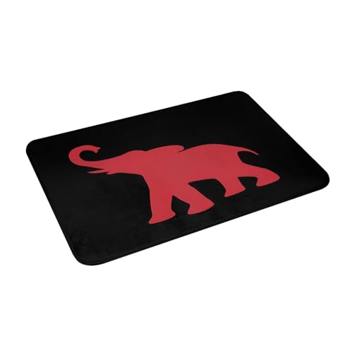 Juxweku Badematte Roter Elefant Schwarz Weich Badteppich Badezimmerteppich Duschvorleger für Badezimmer Deko,40 x 60 cm Juxweku Badematte Roter Elefant Schwarz Weich Badteppich Badezimmerteppich Duschvorleger für Badezimmer Deko,40 x 60 cm von Juxweku