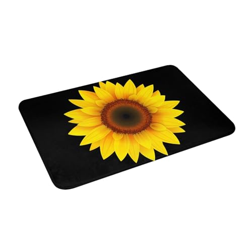 Juxweku Badematte Sonnenblume Gelb Sonnenblume Schwarz Weich Badteppich Badezimmerteppich Duschvorleger für Badezimmer Deko,40 x 60 cm Juxweku Badematte Sonnenblume Gelb Sonnenblume Schwarz Weich Badteppich Badezimmerteppich Duschvorleger für Badezimmer Deko,40 x 60 cm von Juxweku