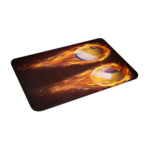 Juxweku Badematte Volleyballbälle fliegen Feuer Fallen Weich Badteppich Badezimmerteppich Duschvorleger für Badezimmer Deko,40 x 60 cm Juxweku Badematte Volleyballbälle fliegen Feuer Fallen Weich Badteppich Badezimmerteppich Duschvorleger für Badezimmer Deko,40 x 60 cm von Juxweku