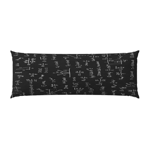Kissenbezüge Wissenschaftliche Mathematik Tafel Schwarz Kissenbezüge Dekokissen Kissenhülle für Sofa Büro Gartenbett Couch Kissen Haus Dekoration, 51 x 137 cm von Juxweku