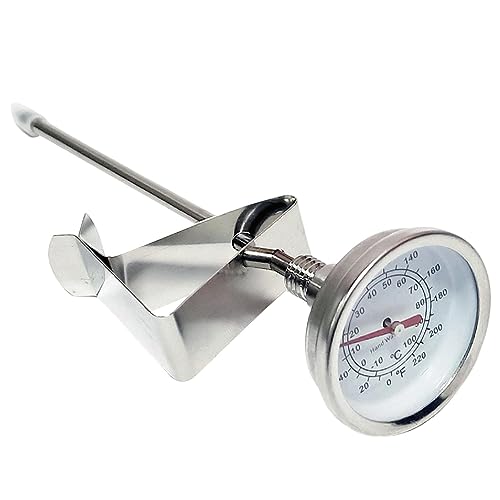 Juzinqu Küchenthermometer für Milch | 1 STK/2 STK Barista Milchtemperatur | Edelstahl Milchschaum Thermometer mit Clip | Professionelles Küchenthermometer für Flüssigkeiten Milch Kaffee von Juzinqu