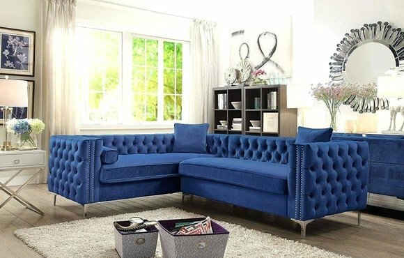 Ecksofa Chesterfield Textil Samt Polster Sofa Couch Sitz Eck Garnitur Stoff Neu von Jv Moebel
