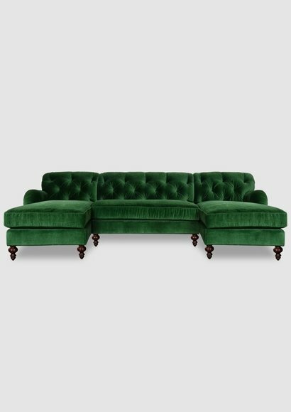 Wohnlandschaft Chesterfield Sofa U Form Couchen Polster Ecksofa von Jv Moebel