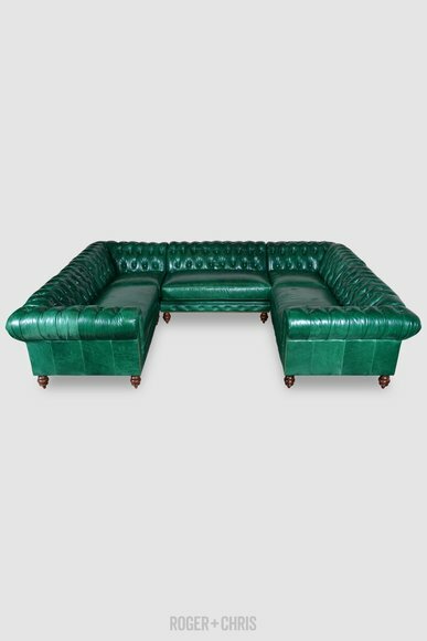 XXL Big Sofa Wohnlandschaft Ledersofa Couch U Form Chesterfield von Jv Moebel