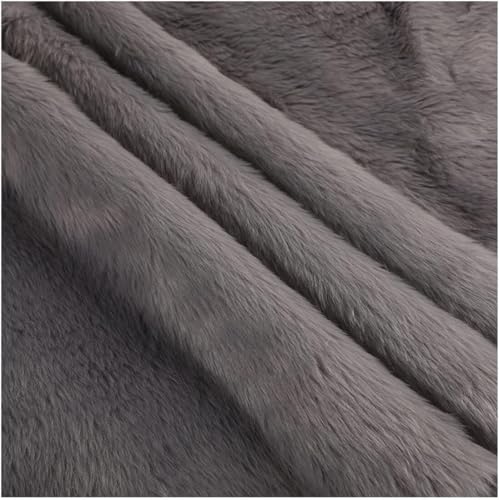 180 x 50 cm Plüsch-Kunstfellstoff for Kleidung, Schals, Teppiche, DIY-Kisten, Dekorationen, Decken, Kissen und Spielzeug.(Gray) von JvFbjLF