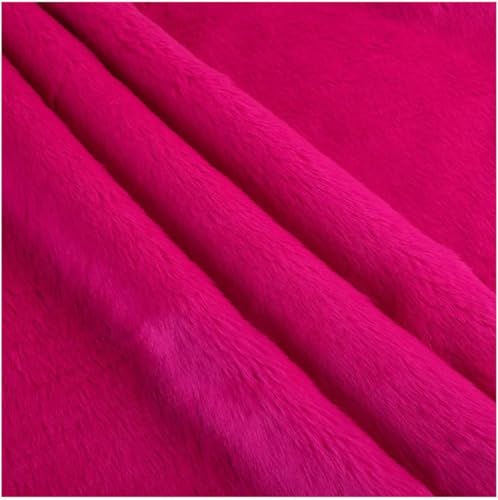 180 x 50 cm Plüsch-Kunstfellstoff for Kleidung, Schals, Teppiche, DIY-Kisten, Dekorationen, Decken, Kissen und Spielzeug.(Rosy Red) von JvFbjLF