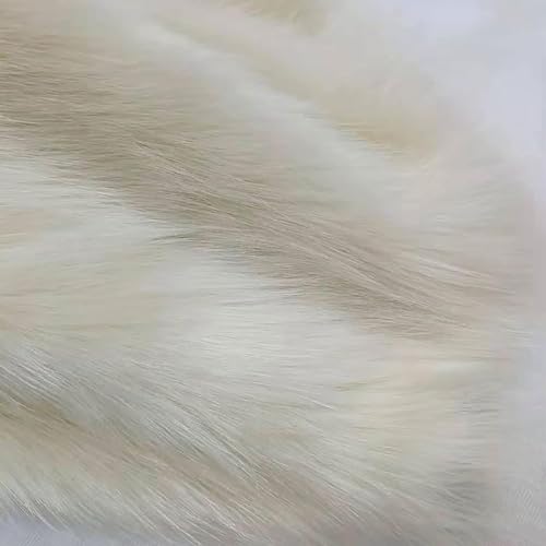 50mm Simulation Fuchs Pelz Stoff for Cosplay 50x50cm Plüsch Fell Stoff for Sofa Bett DIY Handgemachte Requisiten Flauschigen Und Bequem(Off White) von JvFbjLF