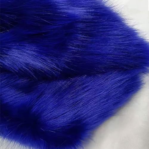 50mm Simulation Fuchs Pelz Stoff for Cosplay 50x50cm Plüsch Fell Stoff for Sofa Bett DIY Handgemachte Requisiten Flauschigen Und Bequem(Royal Blue) von JvFbjLF