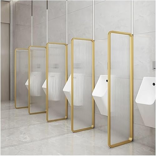 JvFbjLF 1 Stück mit Urinal-Bildschirm aus gehärtetem, Badezimmer-Trennwand, wasserdichte Trennwand for Herrenurinal(Gold-a) von JvFbjLF