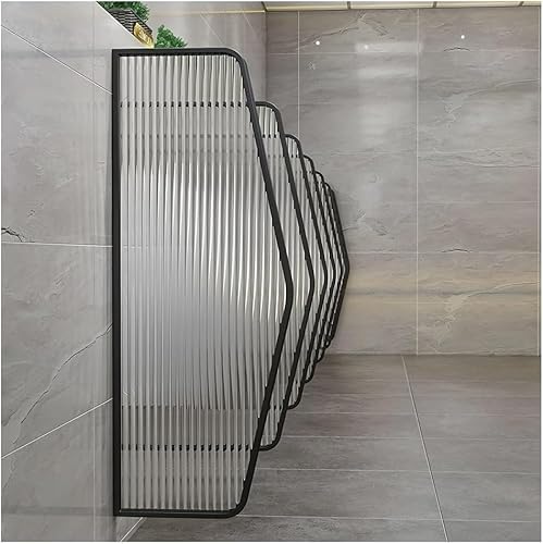 JvFbjLF 1 stücke Toilette Trennwand Gehärtetem Panel Edelstahl Rahmen Badezimmer Trennwand(Black) von JvFbjLF