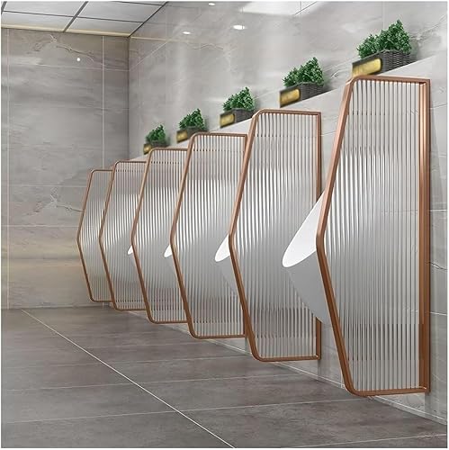 JvFbjLF 1 stücke Toilette Trennwand Gehärtetem Panel Edelstahl Rahmen Badezimmer Trennwand(Gold-a) von JvFbjLF