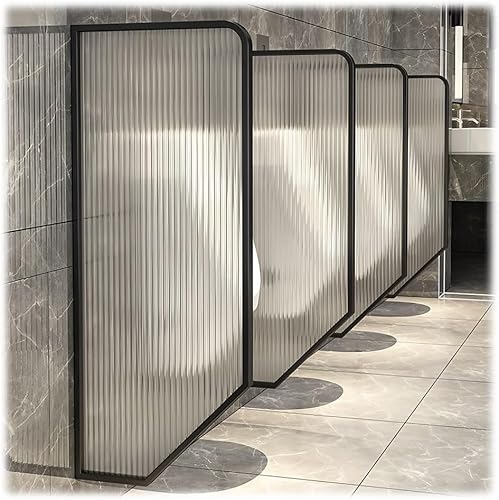 JvFbjLF 1 stücke männer der Toilette Urinal Partition Mit Edelstahl Rahmen Wand Montiert Urinal Partition(Black) von JvFbjLF