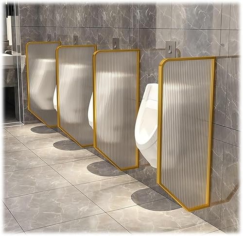 JvFbjLF 1 stücke männer der Toilette Urinal Partition Mit Edelstahl Rahmen Wand Montiert Urinal Partition(Gold-a) von JvFbjLF