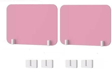 JvFbjLF 2 Stück Schreibtisch-Sichtschutz, Schreibtisch-Trennwand reduziert Lärm und visuelle Störungen, Trennwand(Pink,50X30CM) von JvFbjLF