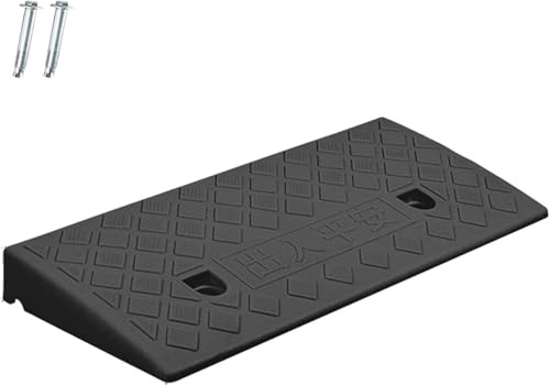 JvFbjLF Autorampe Kunststofframpe, verwendet for Fahrspur-Be- und Entladedock, PKW-LKW-Rollstuhlbewegung(Black,27 * 10cm) von JvFbjLF