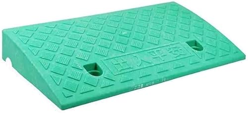 JvFbjLF Autorampe Kunststofframpe, verwendet for Fahrspur-Be- und Entladedock, PKW-LKW-Rollstuhlbewegung(Green,50 * 27 * 13cm) von JvFbjLF