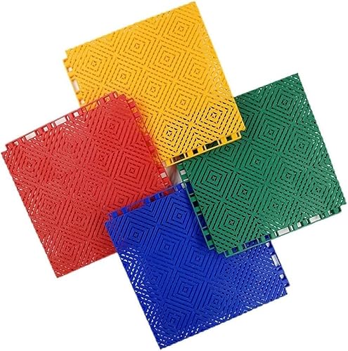 JvFbjLF Modularer Sportteppich ineinandergreifend, rutschfest und verschleißfest, mit Abflusslöchern, Rot JvFbjLF Modularer Sportteppich ineinandergreifend, rutschfest und verschleißfest, mit Abflusslöchern, Rot von JvFbjLF