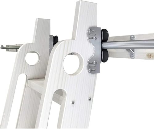 JvFbjLF Rolling Library Schiebeleiter-Hardware-Kit Schiebetürschienen-Hardware-Zubehör, for Zuhause/Indoor/Mobil Edelstahl-Rundrohr(600cm(19.7 ft) Track kit) von JvFbjLF