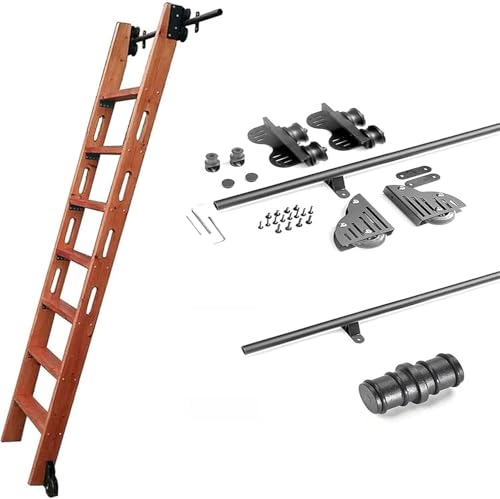JvFbjLF Rollleiter-Hardware-Kit for Bibliotheken Schiebetür-Hardware-Schienenzubehör Bibliothek Mobile Leiter-Hardware-Schienen-Kit(400cm(13.1 ft) Track kit) von JvFbjLF