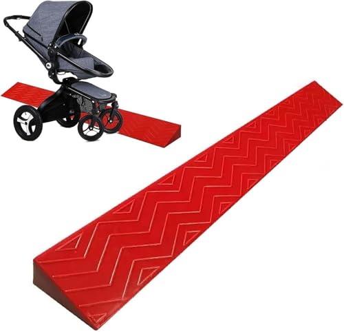 JvFbjLF Rollstuhlrampe, Elektroroller, Kehrmaschine, Badezimmer-Bodenfliese, Schwellenübergangsleiste(Rosso,7 * 1cm/2.7 * 0.4in) von JvFbjLF