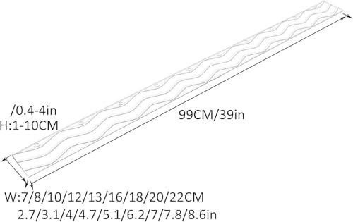 JvFbjLF Rollstuhlrampe, Kunststofframpe for den Haushalt, Rollstuhl-Eingangstür, Badezimmer kann zugeschnitten Werden(Black,7 * 1cm/2.7 * 0.4in) von JvFbjLF