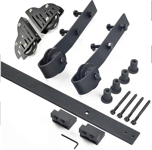 JvFbjLF Schiebetritt-Hardware-Komplettset Bibliotheks-Rolltrittschienen-Kit mit Bodenrollen (ohne Trittstufe)(1.5m) von JvFbjLF