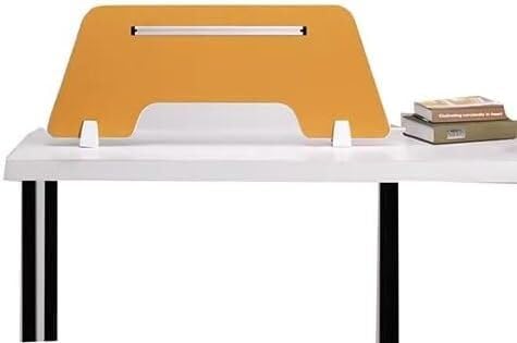 JvFbjLF Schreibtisch-Sichtschutzteiler mit Stützfüßen(Orange,30X120X0.5CM) von JvFbjLF