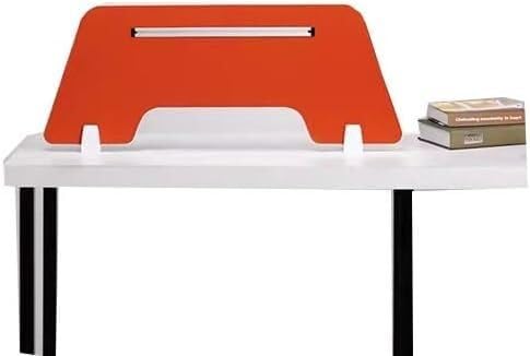JvFbjLF Schreibtisch-Sichtschutzteiler mit Stützfüßen(Rosso,30X120X0.5CM) von JvFbjLF