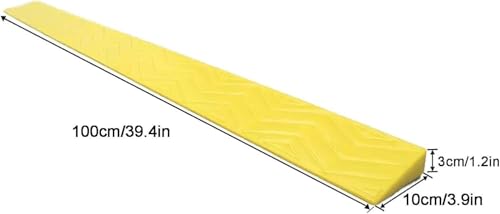 JvFbjLF Schwellenrampe, Rollstuhlrampe, leichte Bordsteinrampe aus Kunststoff for den Haushalt(Black,100x10x3cm) von JvFbjLF
