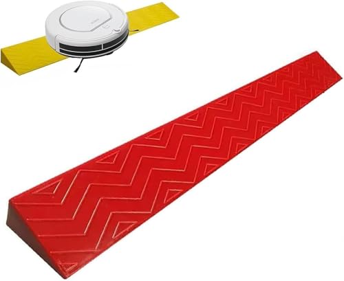 JvFbjLF Schwellenrampe, Rollstuhlrampe, leichte Bordsteinrampe aus Kunststoff for den Haushalt(Rosso,100x10x4.5cm) von JvFbjLF