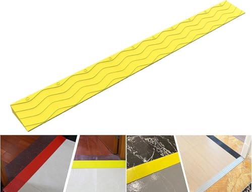 JvFbjLF Schwellenrampe, Rollstuhlrampe for Zuhause, Badezimmereingang im Innen- oder Außenbereich, rutschfeste Kunststofframpe(Giallo,10 * 3cm/4 * 1.1in) von JvFbjLF