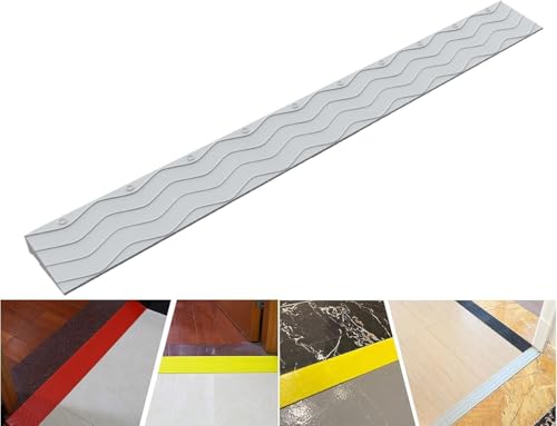 JvFbjLF Schwellenrampe, Rollstuhlrampe for Zuhause, Badezimmereingang im Innen- oder Außenbereich, rutschfeste Kunststofframpe(Grigio,16 * 7.5cm/6.3 * 3in) von JvFbjLF