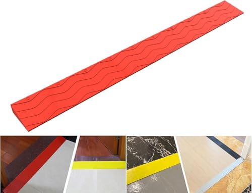 JvFbjLF Schwellenrampe, Rollstuhlrampe for Zuhause, Badezimmereingang im Innen- oder Außenbereich, rutschfeste Kunststofframpe(Rosso,16 * 7cm/6.3 * 2.7in) von JvFbjLF