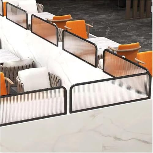 JvFbjLF Trennwände for Essbereiche, Restaurant, gestreifte Glas-Dekortrennwände, 30/50 cm, niedriger Zaun, Schreibtischteiler(30x80cm) von JvFbjLF
