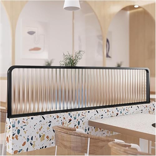 JvFbjLF Trennwände for Essbereiche, Restaurant, gestreifte Glas-Dekortrennwände, 30/50 cm, niedriger Zaun, Schreibtischteiler(50x80cm) von JvFbjLF