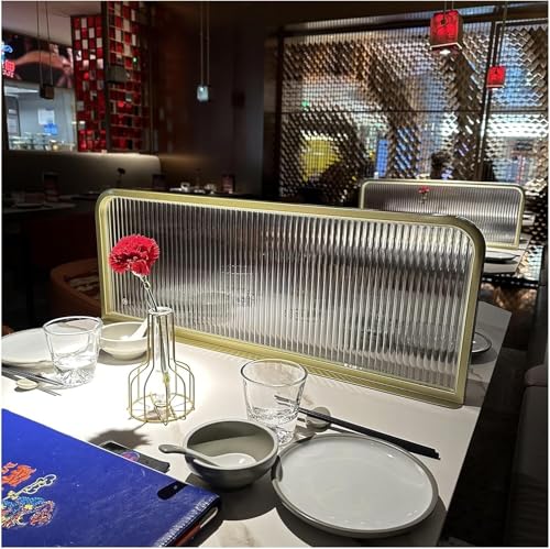 JvFbjLF Trennwände for Essbereiche, gestreiftes Glas, Restaurant, erhöhte Trennwand, Arbeitsplatte, niedriger Zaun, Trennwand(30x120cm) von JvFbjLF