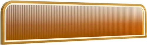JvFbjLF Trennwände for Essbereiche Farbverlauf Gestreiftes Glas Restaurant Dekorative Trennwände Arbeitsplatten-Schreibtischteiler(Gold,11.8x43.3in) von JvFbjLF