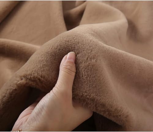 Kunstfell-Flauschstoff, 160 x 50 cm, Kaninchenfell-Stoff for Kleidung, Bastelarbeiten, Mäntel, Pelz-Sets, Decken, Kissen, Kleidungsteppiche, Dekoration(Coffee) von JvFbjLF