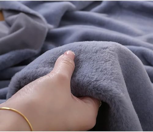 Kunstfell-Flauschstoff, 160 x 50 cm, Kaninchenfell-Stoff for Kleidung, Bastelarbeiten, Mäntel, Pelz-Sets, Decken, Kissen, Kleidungsteppiche, Dekoration(Gray) von JvFbjLF