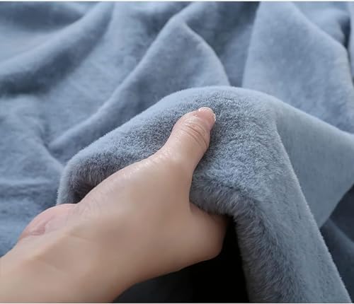 Kunstfell-Flauschstoff, 160 x 50 cm, Kaninchenfell-Stoff for Kleidung, Bastelarbeiten, Mäntel, Pelz-Sets, Decken, Kissen, Kleidungsteppiche, Dekoration(Navy Blue) von JvFbjLF