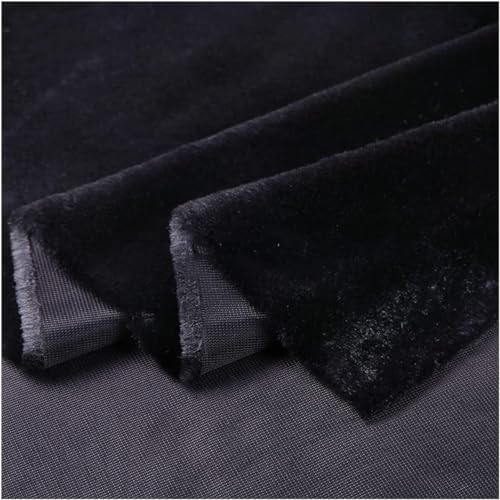 Kunstfellstoff, Kurzflor, 160 x 50 cm, for Bastelbedarf, Decken, Überwürfe, Hobbys, Kleidung, Heimdekoration, Spielzeug(Black) von JvFbjLF