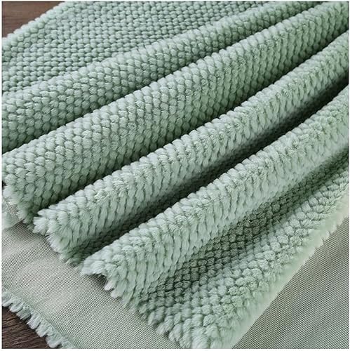 Kunstpelzstoffe, zotteliges Bastelfell, kurzer Flor, 160 x 50 cm, for selbstgemachte Mäntel, Decken, Überwürfe, Hobbys, Kleidung, Heimdekoration(Green) von JvFbjLF
