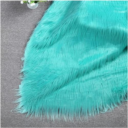 Plüsch Kunstfell Stoff Weicher Plüsch 180x50cm for Kleidung, Kunstwerke, Basteln Kissenbezug, Dekoration, Cosplay(Green) von JvFbjLF
