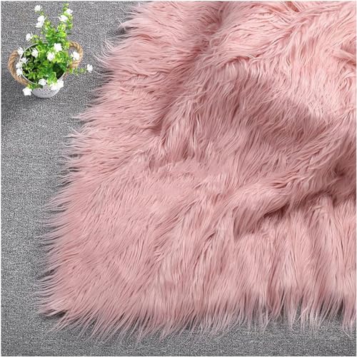 Plüsch Kunstfell Stoff Weicher Plüsch 180x50cm for Kleidung, Kunstwerke, Basteln Kissenbezug, Dekoration, Cosplay(Pink2) von JvFbjLF