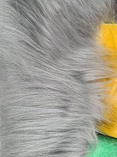 Reiner Kunstpelzstoff 180x100cm for DIY Basteln Langflor 90mm, Plüschfellstoff for DIY Kleidung Dekoration Kamera Boden Cosplay(Grigio) von JvFbjLF